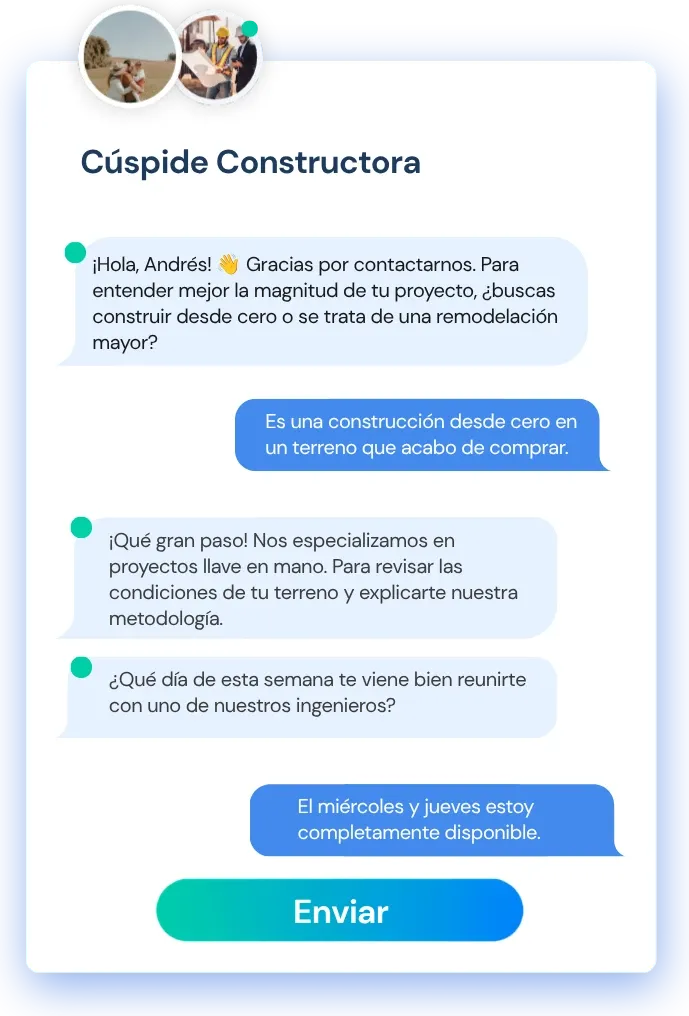 Recepcionista IA para Constructoras