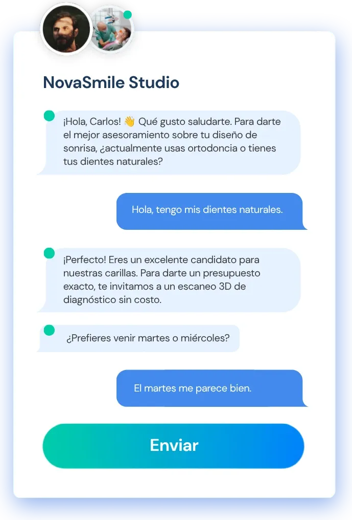 Recepcionista IA para Diseño de sonrisa