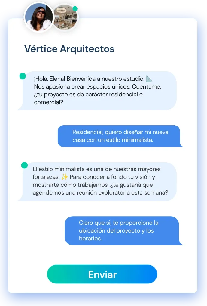 Recepcionista IA para Estudios de arquitectura