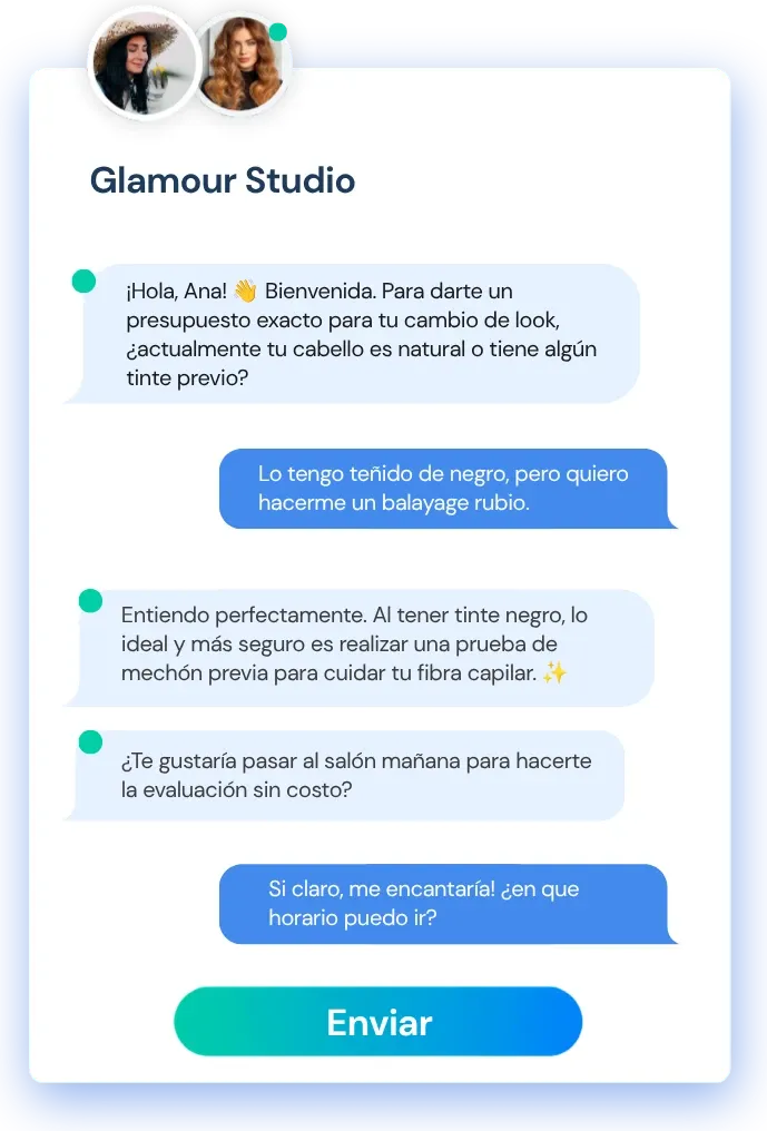 Recepcionista IA para Salones de belleza premium
