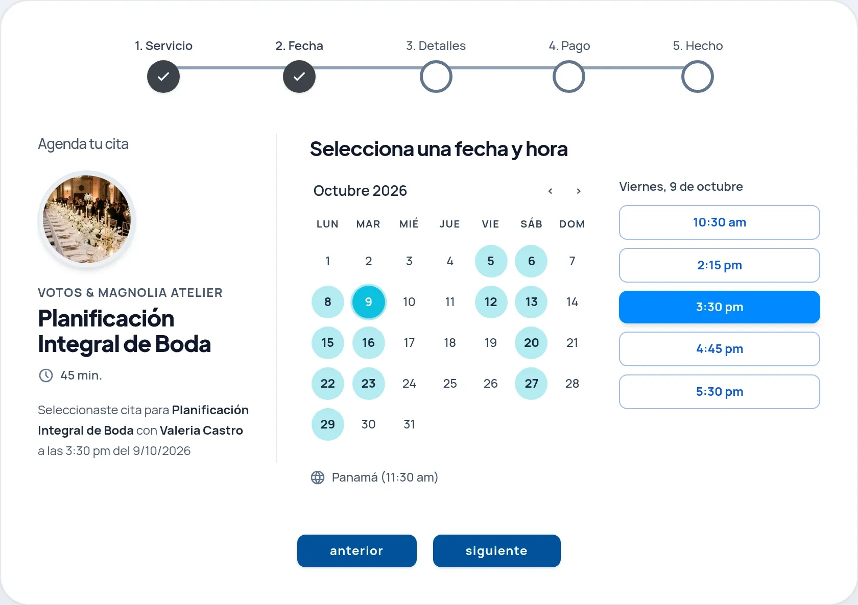 Sistema de reservas y agenda conectada con sincronización de calendario en tiempo real