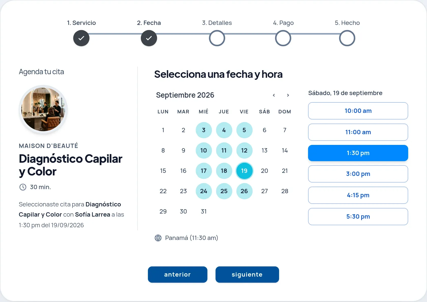Agenda conectada para Salones de belleza premium