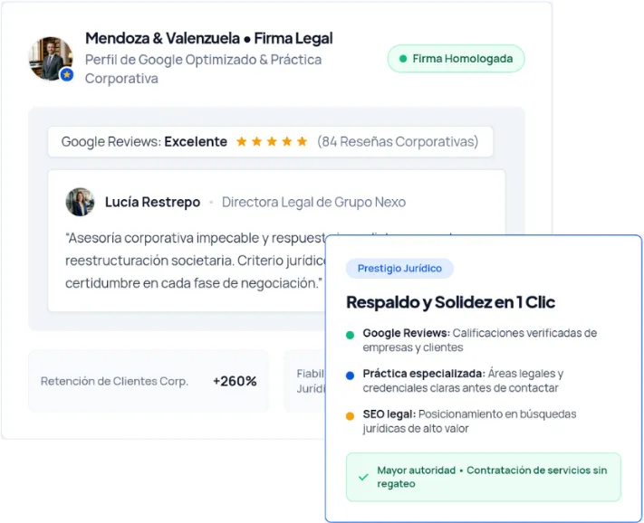 Posicionamiento de autoridad jurídica para Bufetes de abogados