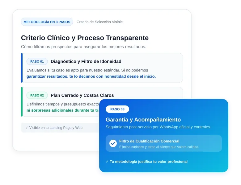Criterio visible en la web