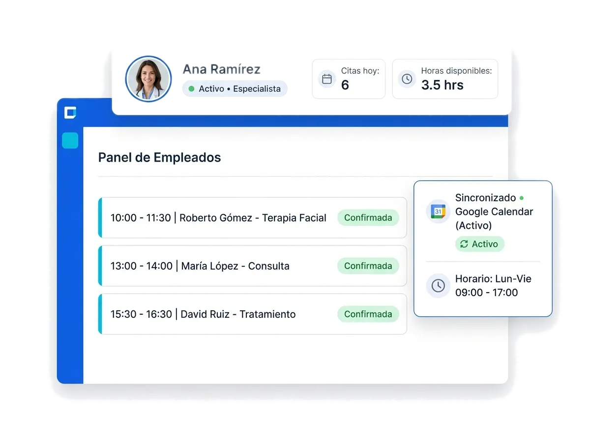 Panel de empleados