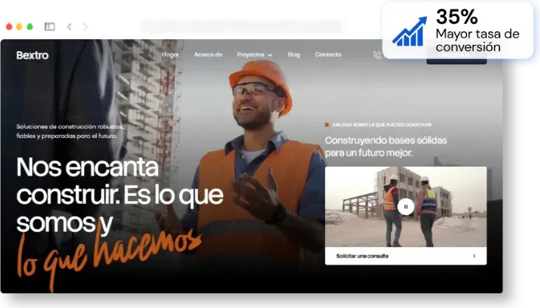 Web de alta conversión para Constructoras