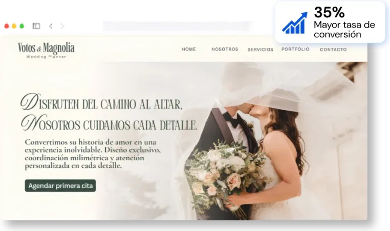Web de alta conversión para Wedding planners